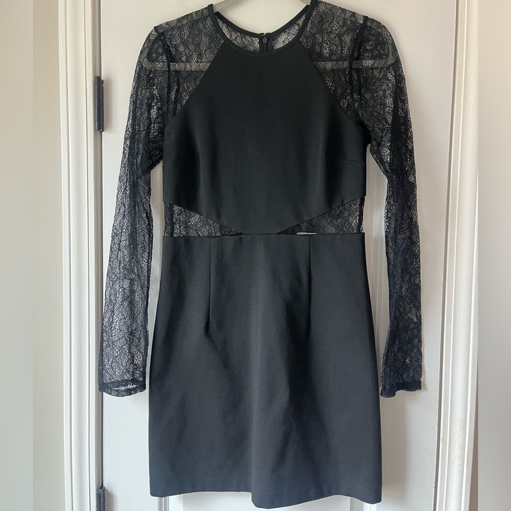 BCBGeneration Black Lace Cut Out Dress